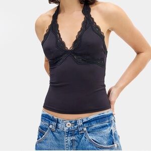 Out From Under Black Halter Top